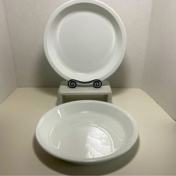 Corningware Other - Corning ware pie serving plate dish P – 309 solid white 9.25 diameter